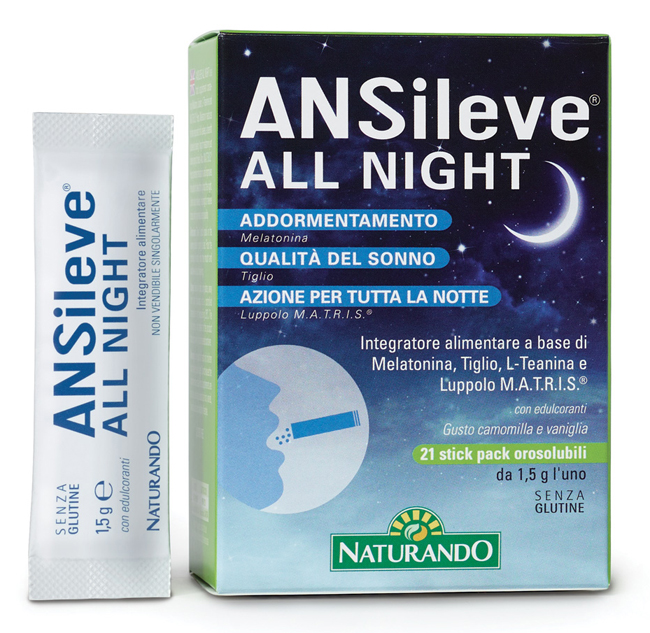 ANSILEVE ALL NIGHT 21 STICK PACK OROSOLUBILI - Luckyfarma.it