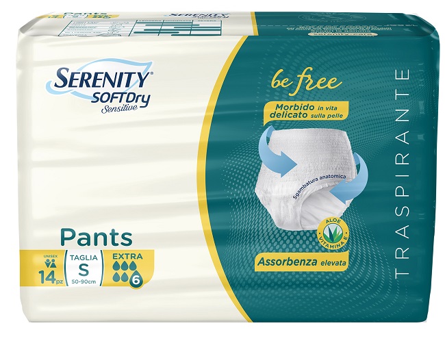 SERENITY PANTS SD SENSITIVE BE FREE EXTRA TAGLIA S 14 PEZZI - Luckyfarma.it