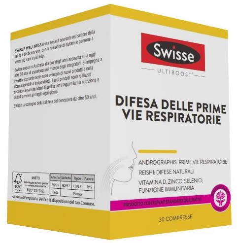 SWISSE DIFESA DELLE PRIME VIE RESPIRATORIE 30 COMPRESSE - Luckyfarma.it