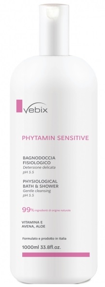 VEBIX PHYTAMIN PELLI SENSIBILI BAGNODOCCIA FISIOLOGICO 1000 ML - Luckyfarma.it