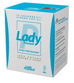 LADY PRESTERIL ASSORBENTI GIORNO CON ALI RIPIEGATI BIODEGRADABILI 10 PEZZI - Luckyfarma.it