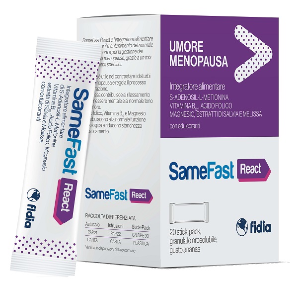 SAMEFAST REACT 20 STICK PACK - Luckyfarma.it