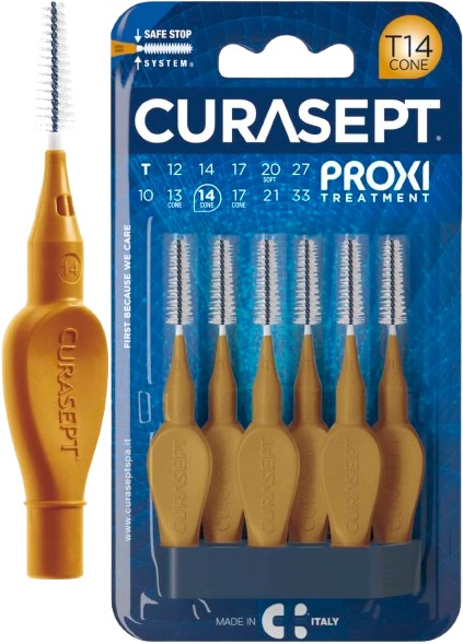 CURASEPT PROXI T14 OCRA/DARK GOLD 6 PEZZI - Luckyfarma.it