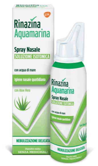 RINAZINA AQUAMARINA FAMILY SPRAY NASALE ISOTONICO DELICATO 100 ML - Luckyfarma.it