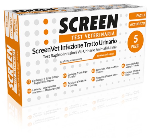 SCREENVET TEST RAPIDO INFEZIONE TRATTO URINARIO CANE E GATTO - Luckyfarma.it