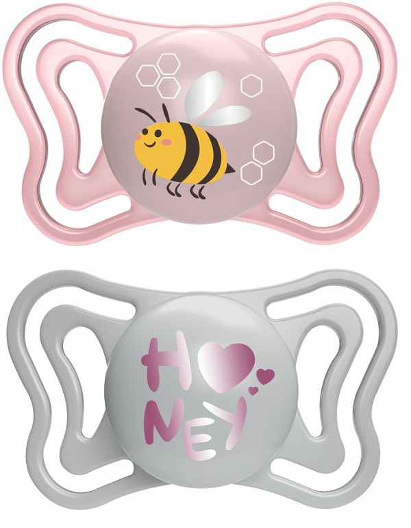 CHICCO SUCCHIETTO LIGHT ROSA SILICONE 2-6M 2 PEZZI - Luckyfarma.it