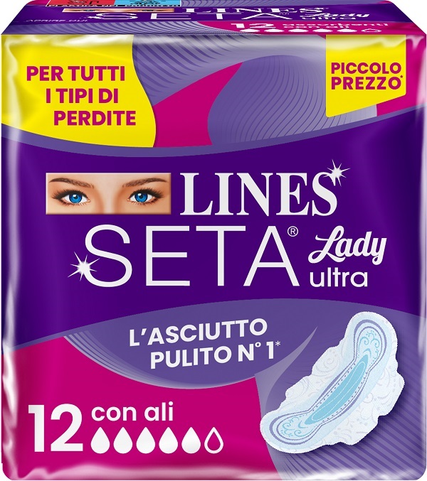 LINES SETA ULTRA ASSORBENTI LADY ALI DWCT 12 PEZZI - Luckyfarma.it