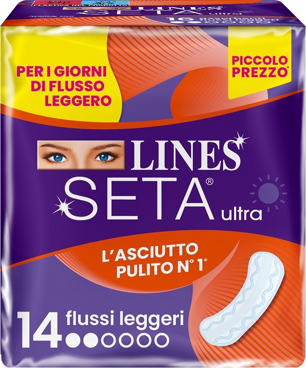 LINES SETA ULTRA ASSORBENTI LEGGERO DWCT 14 PEZZI - Luckyfarma.it